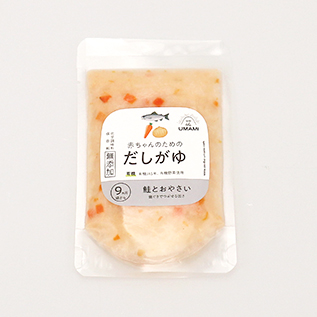 赤ちゃんのためのだしがゆ鮭とおやさい